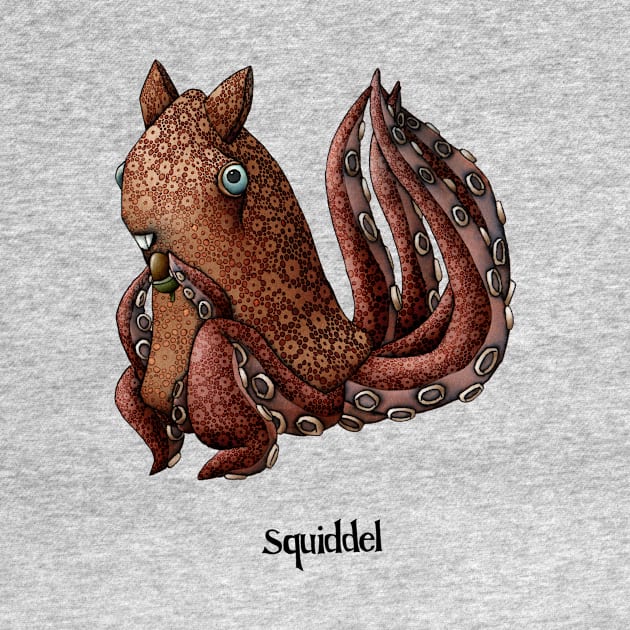 Squiddel Cartoon Illustration by mikelevett